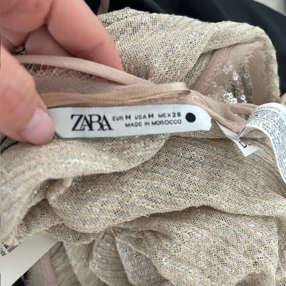 Zara Gold Sequin Top - Picture 6 of 6